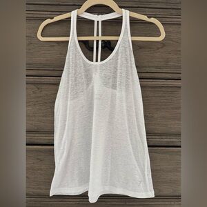 5 for $25 Old Navy Active White Tank Top EUC Cotton Athletic Activewear Cutout